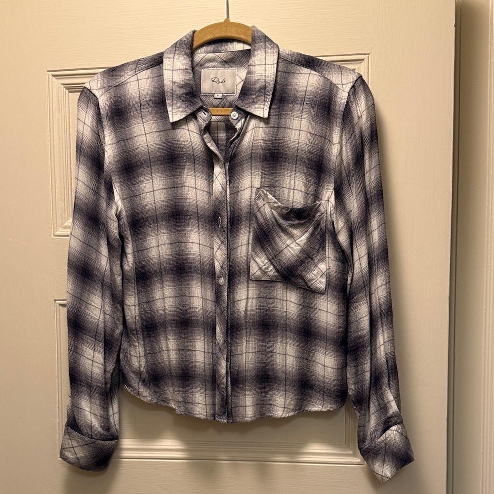 Rails Black & White Plaid Button-Down Shirt